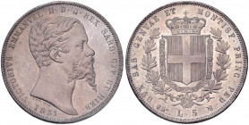 Vittorio Emanuele II (1849-1861) 5 Lire 1851 T - Nomisma 774 AG RR Segnetti da contato al D/. Graffietto sullo stemma

 

FDC