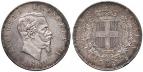 Vittorio Emanuele II (1861-1878) 5 Lire 1861 T - Nomisma 878 AG RR Mancanza al bordo

 

SPL