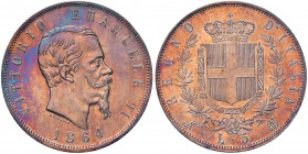 Vittorio Emanuele II (1861-1878) 5 Lire 1864 N - Nomisma 881 AG R Piccola screpolatura sul ciglio 

 

FDC