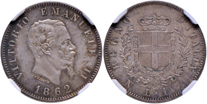 Vittorio Emanuele II (1861-1878) Lira 1862 N - Nomisma 911 AG R Conservazione ec...