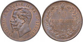 Vittorio Emanuele II (1861-1878) 10 Centesimi 1867 OM - Nomisma 950 CU 

 

FDC