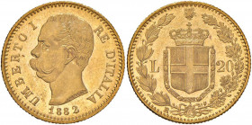 Umberto I (1878-1900) 20 Lire 1882 - Nomisma 981 AU

 

FDC
