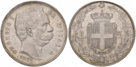 Umberto I (1878-1900) 5 Lire 1878 - Nomisma 992 AG R Sigillato SPL+ da Gianfranco Erpini. Graffietti

 

SPL+