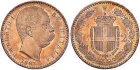 Umberto I (1878-1900) 2 Lire 1887 - Nomisma 1000 AG Segnetti da contatto

 

FDC