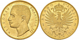Vittorio Emanuele III (1900-1946) 100 Lire 1903 - Nomisma 1045 AU RR Graffietti al D/. Segni da contatto al R e minimi colpetti al bordo

 

SPL+/...