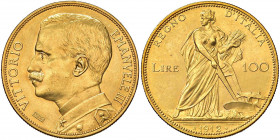 Vittorio Emanuele III (1900-1946) 100 Lire 1912 - Nomisma 1048 AU RR Minimi colpetti sulla guancia. Graffietti al R/

 

SPL/SPL+