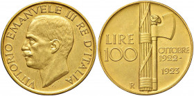 Vittorio Emanuele III (1900-1946) 100 Lire 1923 - Asse spostato di 15° - Nomisma 1052 AU RR Minimi graffietti

 

SPL