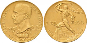 Vittorio Emanuele III (1900-1946) 100 Lire 1925 - Nomisma 1054 AU RR Minimi colpetti al bordo. Insignificanti segni da contatto 

 

qFDC