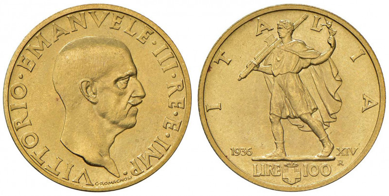 Vittorio Emanuele III (1900-1946) 100 Lire 1936 - Nomisma 1059 AU RRR

 

FD...