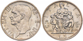 Vittorio Emanuele III (1900-1946) 5 Lire 1938 - Nomisma 1146 AG RRRR Tiratura di soli 20 esemplari 

 

FDC