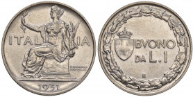 Vittorio Emanuele III (1900-1946) Lira 1931 - Nomisma 1214 NI RRR Tiratura di 50 esemplari

 

FDC