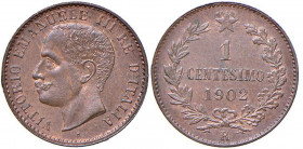 Vittorio Emanuele III (1900-1946) Centesimo 1902 - Nomisma 1391 CU RRR Graffietti al D/

 

qFDC/FDC