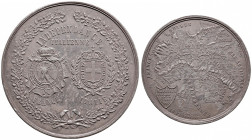 Medaglie del Risorgimento italiano - Medaglia 1859 guerra d’indipendenza in Italia - Opus: Deposé Castel - Peltro (g 135 - Ø 77 mm) RR Interessante e ...