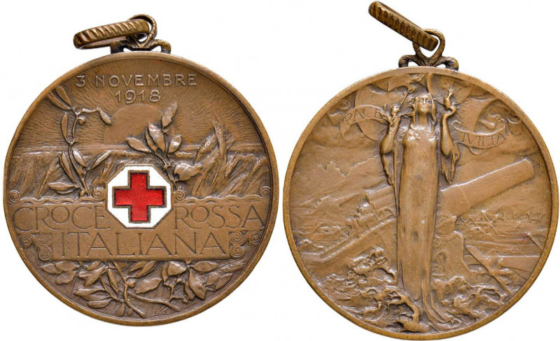 MONETE / MEDAGLIE DELLA CROCE ROSSA Medaglia (10 Centesimi) 1918 - Cavazzoni 20;...