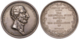 GERMANIA Prussia - G. L. von Blucher - Medaglia 1814 per la nomina a principe - Opus: Mills - Bramsen 1477 AG (g 26,53 - Ø 40 mm) RRR Minimi graffiett...