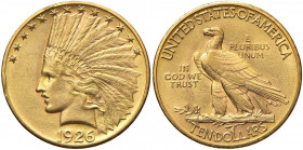 USA 10 Dollari 1926 - KM 130 AU (g 16,74) Colpo al bordo

 

SPL+