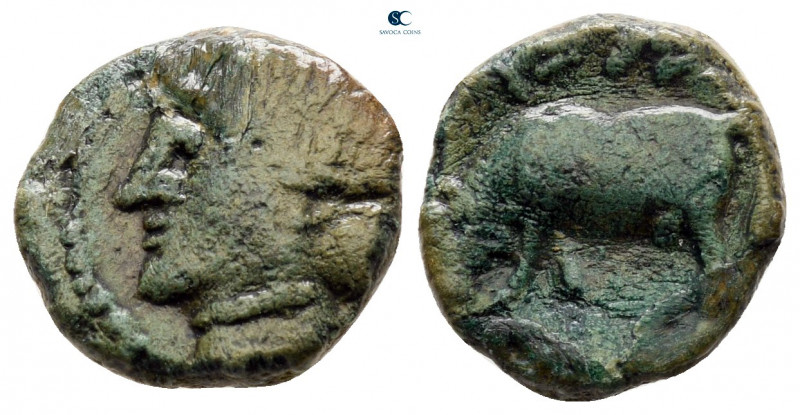 Macedon. Amphaxitis circa 200-100 BC. contemporary imitation 
Bronze Æ

12 mm...
