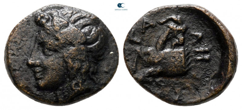 Macedon. Galepsos circa 400-380 BC. 
Bronze Æ

12 mm, 1,88 g



very fine...