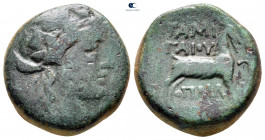 Macedon. Under the Romans circa 146-143 BC. Gaius Publilius, Quaestor. Bronze Æ
