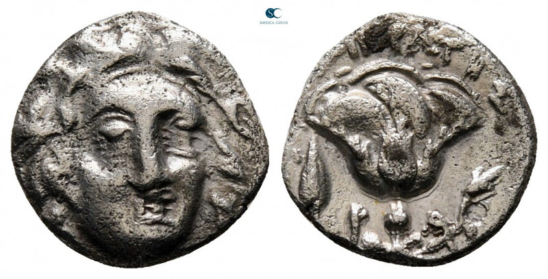 Islands off Caria. Rhodos circa 205-190 BC. 
Plinthophoric Hemidrachm AR

10 ...