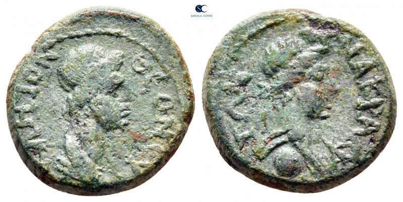 Lydia. Nakrasa. Pseudo-autonomous issue AD 98-138. 
Bronze Æ

15 mm, 3,57 g
...