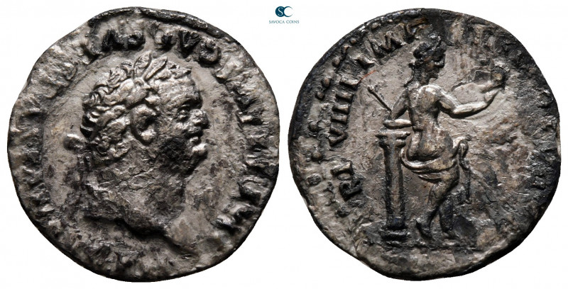 Titus AD 79-81. Rome
Denarius AR

17 mm, 2,53 g



nearly very fine