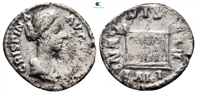 Crispina. Augusta AD 178-182. Rome
Denarius AR

17 mm, 2,66 g



nearly v...