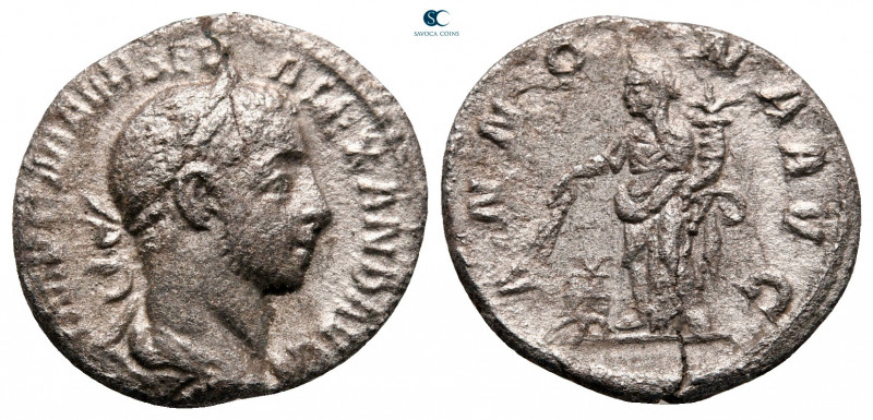 Severus Alexander AD 222-235. Rome
Denarius AR

16 mm, 2,35 g



nearly v...