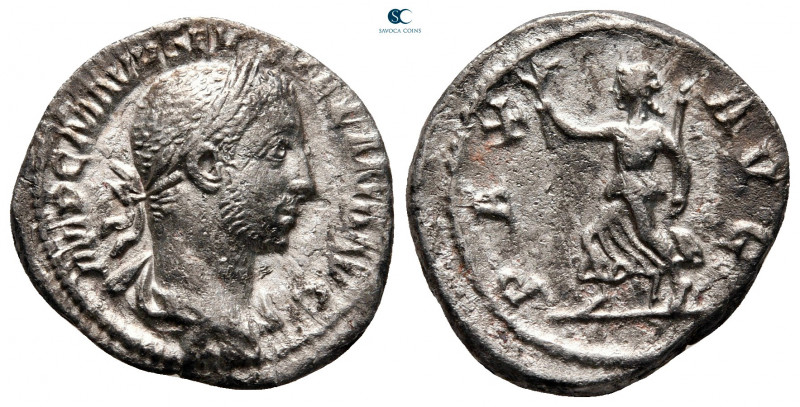 Severus Alexander AD 222-235. Rome
Denarius AR

18 mm, 3,27 g



very fin...