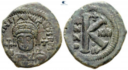 Justinian I AD 527-565. Theoupolis (Antioch). Half Follis or 20 Nummi Æ