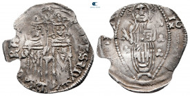 Serbia. Stefan Uroš IV Dušan, with Elena AD 1331-1355. Dinar AR