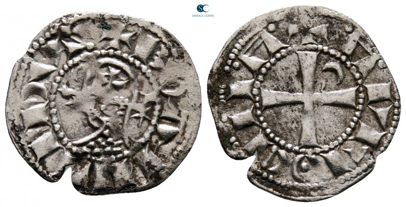 Principality of Antioch. Antioch. Bohemond III AD 1163-1201. 
Denier AR

18 m...