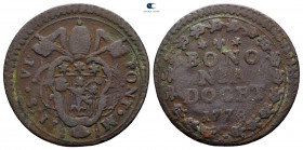 Italy. Papal State, Bologna. Pius VI AD 1775-1799. Quattrino Æ