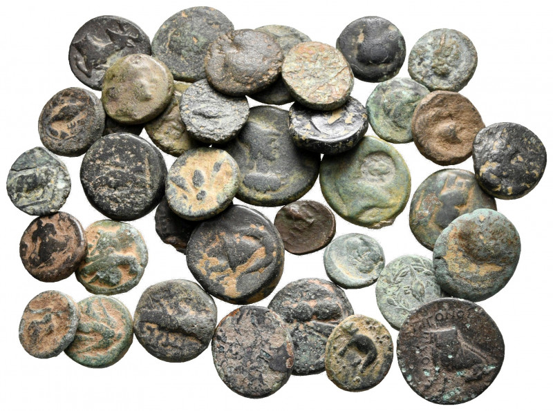 Lot of ca. 37 greek bronze coins / SOLD AS SEEN, NO RETURN! 

nearly very fine