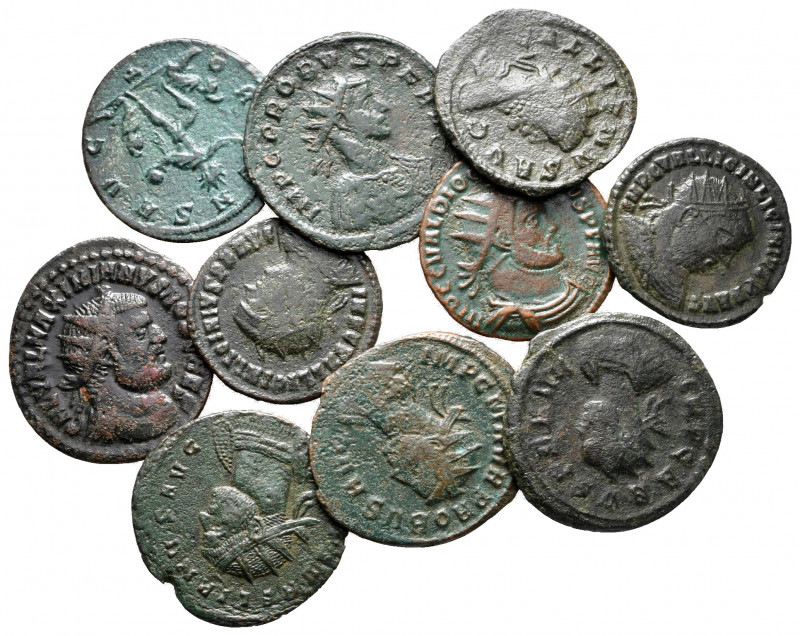 Lot of ca. 10 roman bronze coins / SOLD AS SEEN, NO RETURN!

very fine