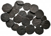 Lot of ca. 22 medieval bronze coins / SOLD AS SEEN, NO RETURN!very fine