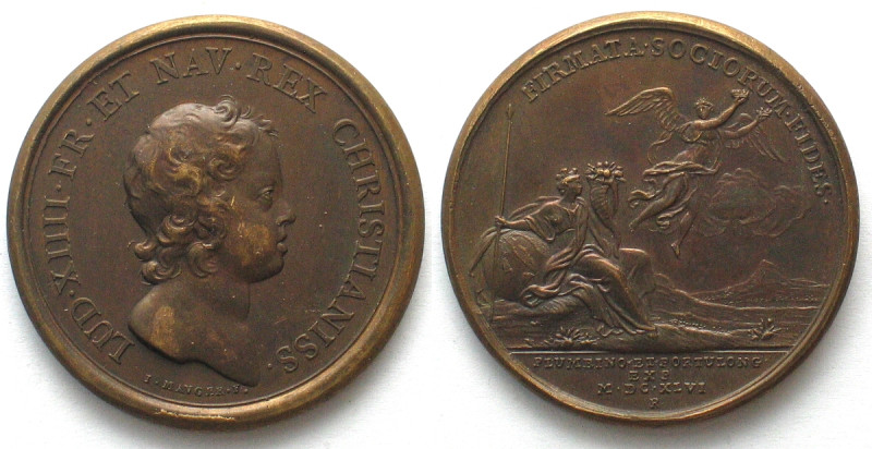 1646. PRISE DE PIOMBINO ET PORTOLONGONE.
AE Medaille par Jean Mauger (1648-1722...