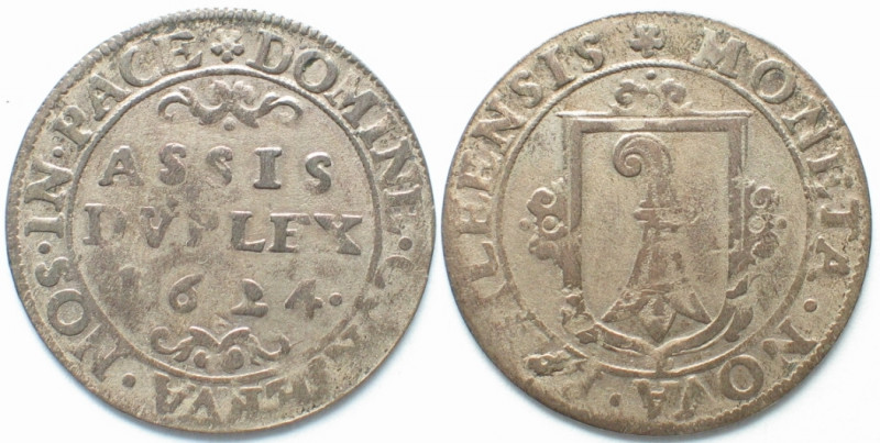 BASEL. Stadt. Doppelassis 1624, Billon
HMZ 2-85d. ss-vz (VF-XF)