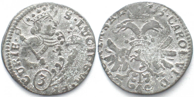 CHUR. Stadt. Groschen 1735, Probeabschlag in Zinn, sehr selten!
HMZ 2-498i(Sn)....