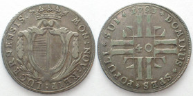 LUZERN. Vierteltaler (10 Batzen) 1793, Silber