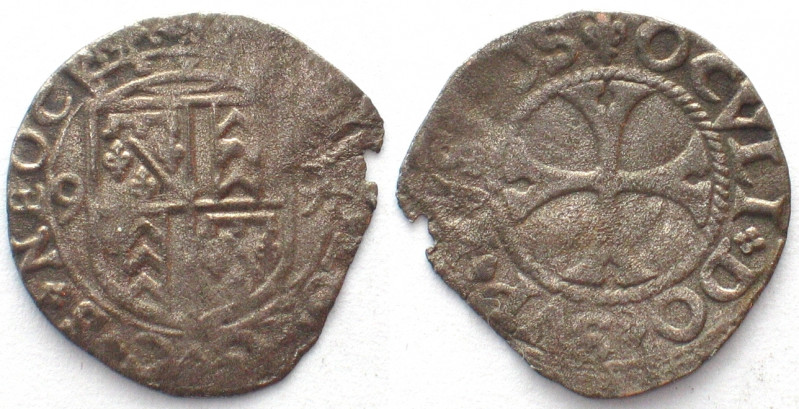 NEUENBURG. Kreuzer 1599, Heinrich II., Billon, Erhaltung!
HMZ 2-688e. Übliche P...