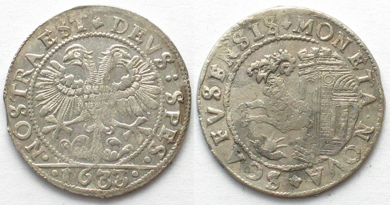 SCHAFFHAUSEN. Dicken 1633, Silber, Prachtstück!
HMZ 2-765n. Schöner Stempelglan...