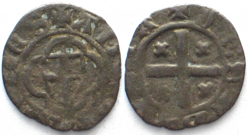 SAVOYEN-NYON. Obolo di Bianchetto, Graf Amedeo VIII., 1391-1416, Billon. 
HMZ 1...