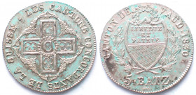 WAADT. 5 Batzen 1830, Silber, Erhaltung!