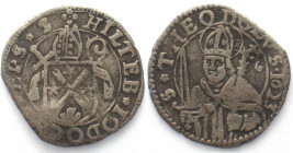 BISTUM SITTEN. Batzen 1623, Hildebrand Jost, Billon, sehr selten!