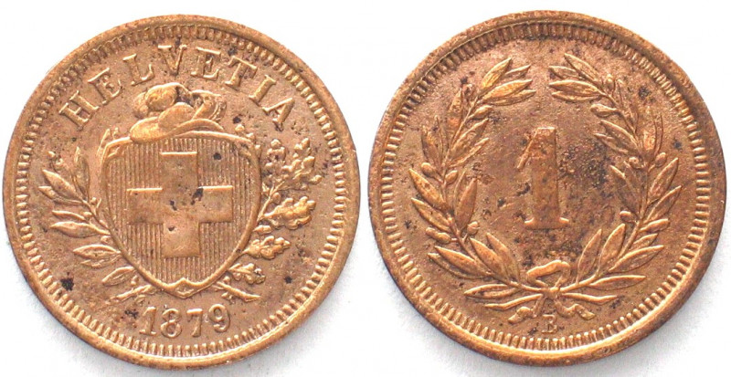 EIDGENOSSENSCHAFT. Rappen 1879, Bronze
HMZ 2-1215r, vz(XF)