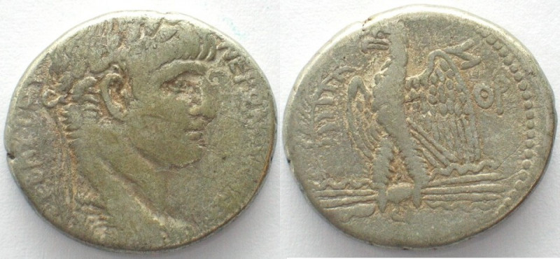 SYRIA. Billon Tetradrachm of Antiochia, Y.7 (60/61), Nero, VF
Prieur 81, RPC 41...