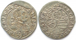 AUSTRIA. Groschen 1628, Graz mint, Ferdinand III, silver, rare! AU