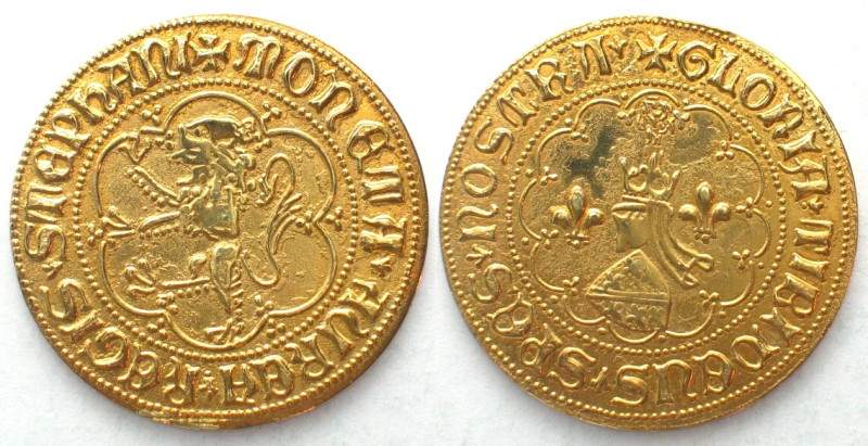 BOSNIA. Zlatnik of 4 Ducats, ND (1377), King Stephen Tvrtko I of Bosnia and Serb...