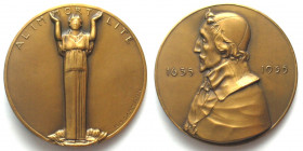 FRANCE. Medal 1935, 300th Anniversary of the French Academy, Richelieu, bronze, 81mm